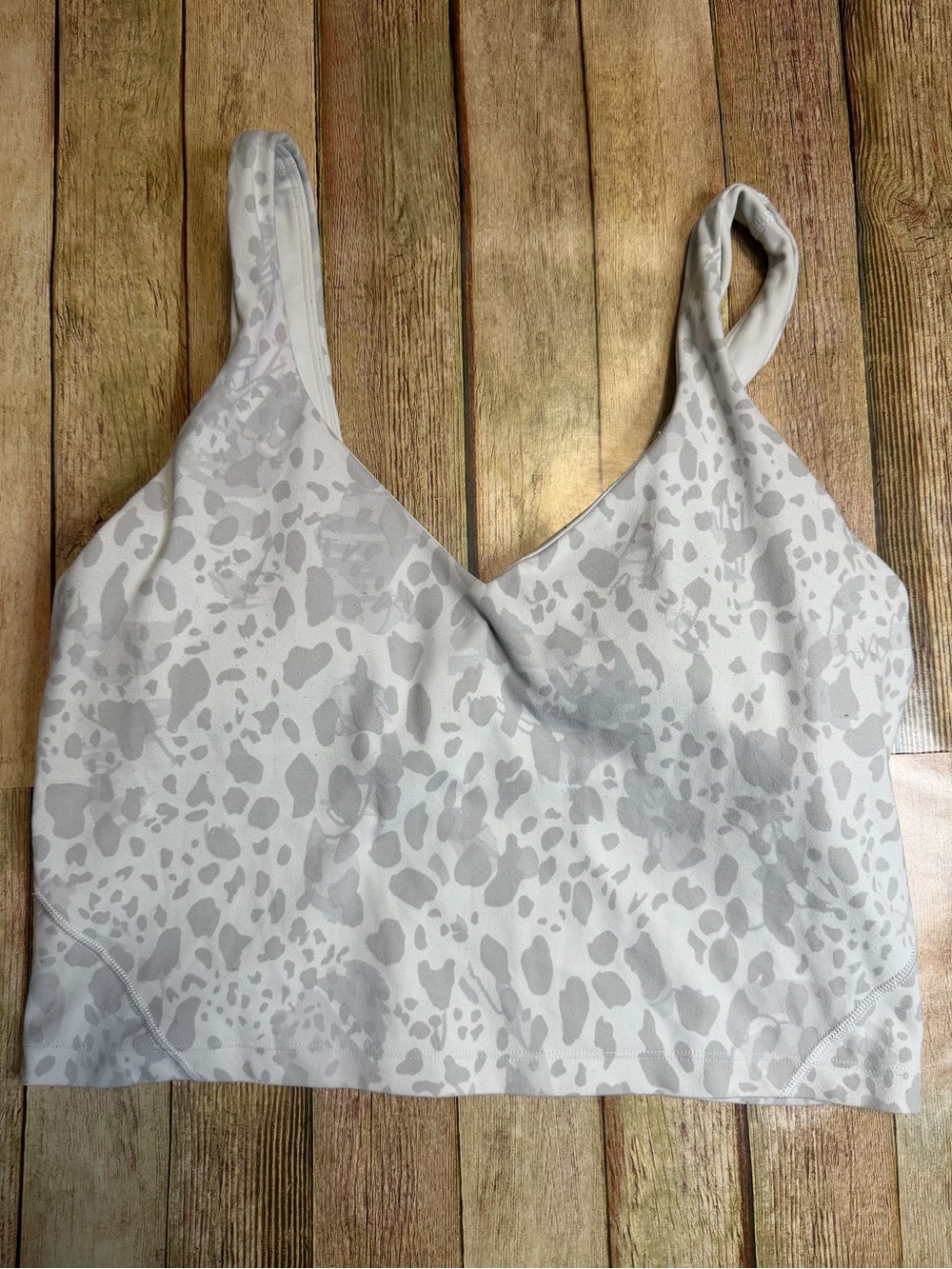 lululemon athletica Light Gray Animal Print Crop Bralette